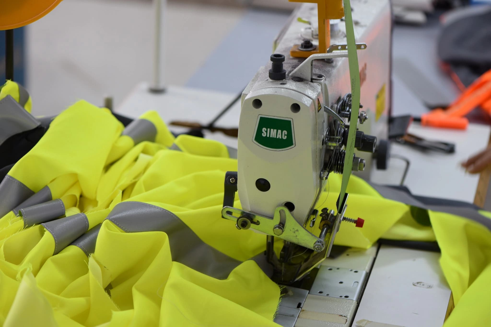 Garments from this range in production on our sewing lines