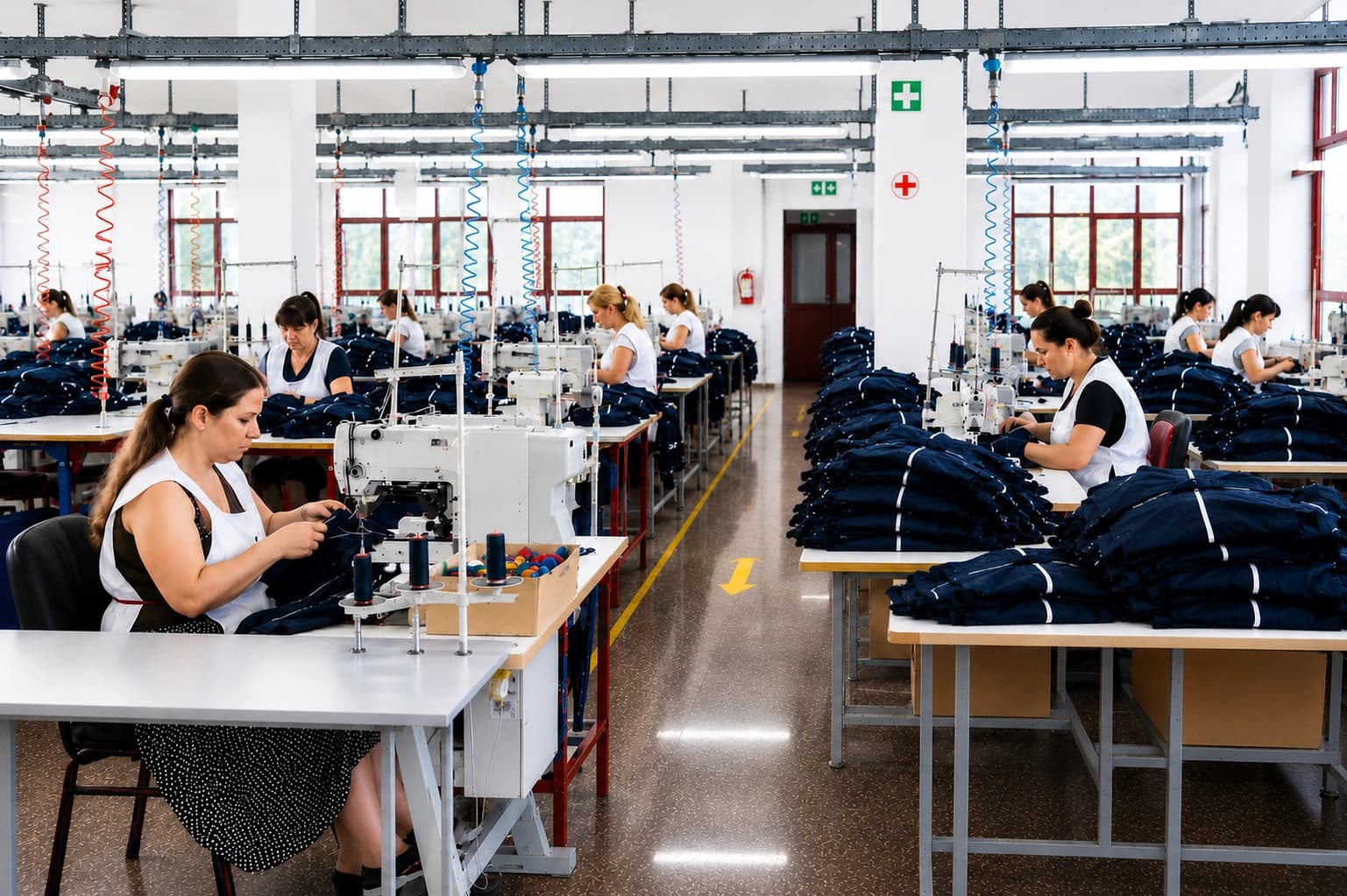 Sewing lines at our Tirana production site