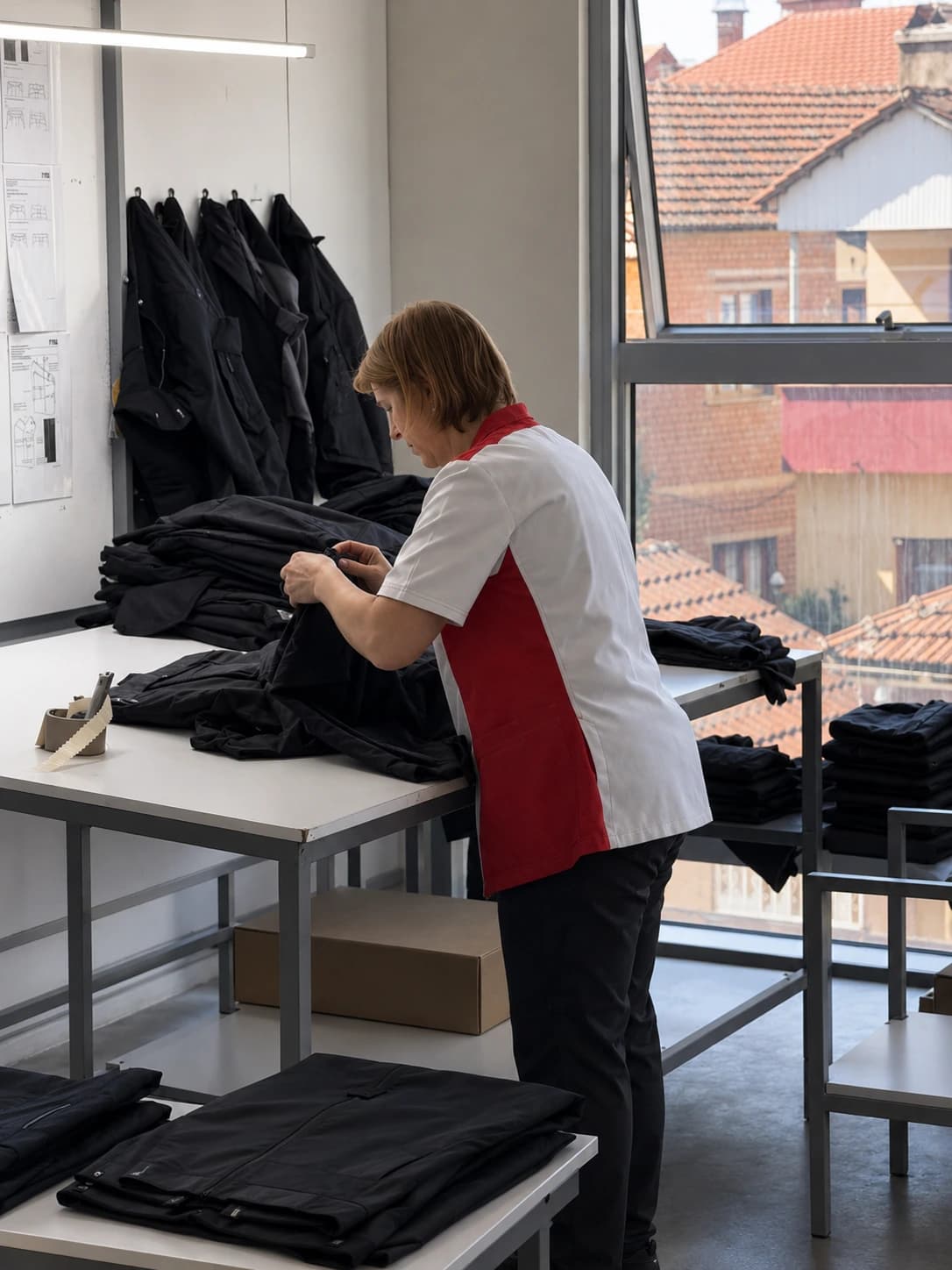 Final check and fold before garments are packed
